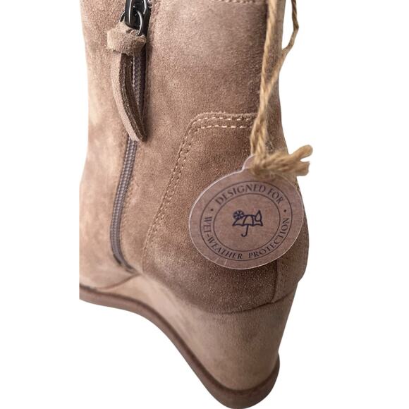 Sofft MONICA Suede Ankle Wedge Bootie Waterproof Boots | Sz 9, Barley Tan *READ* - Picture 8 of 10